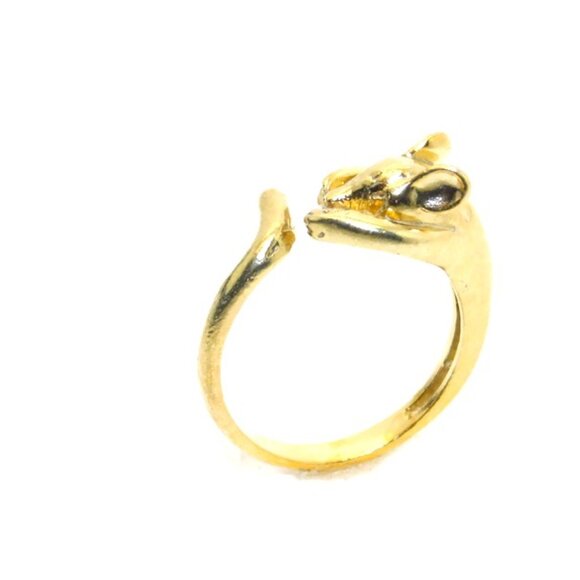 Jewelry - 14K Mouse Ring Yellow Gold Pendant Charm